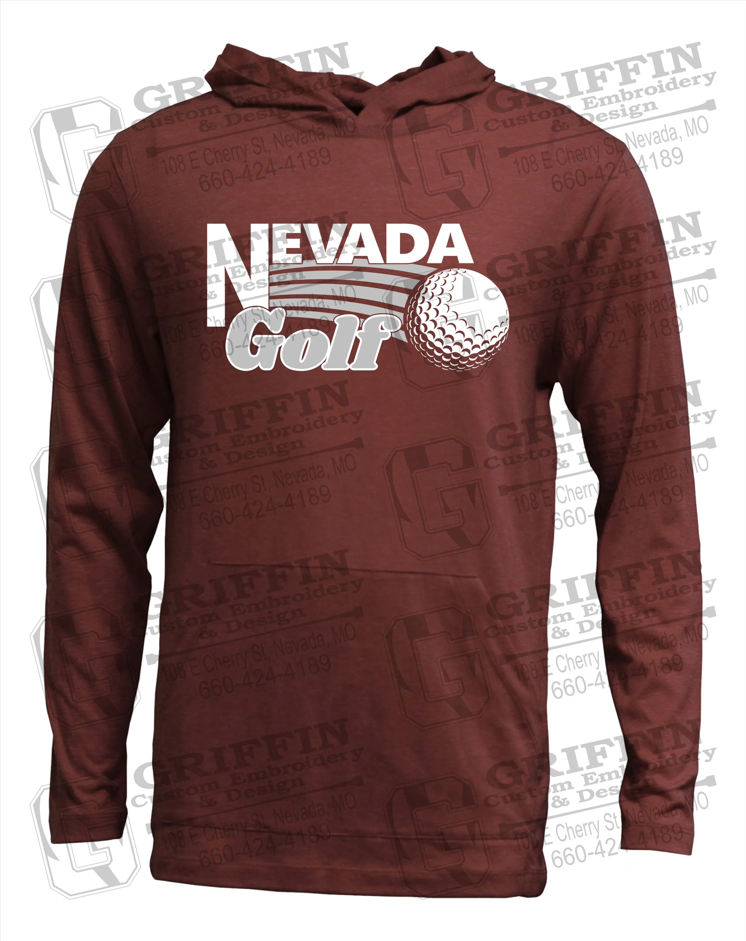 Soft-Tek T-Shirt Hoodie - Golf - Nevada Tigers 21-W