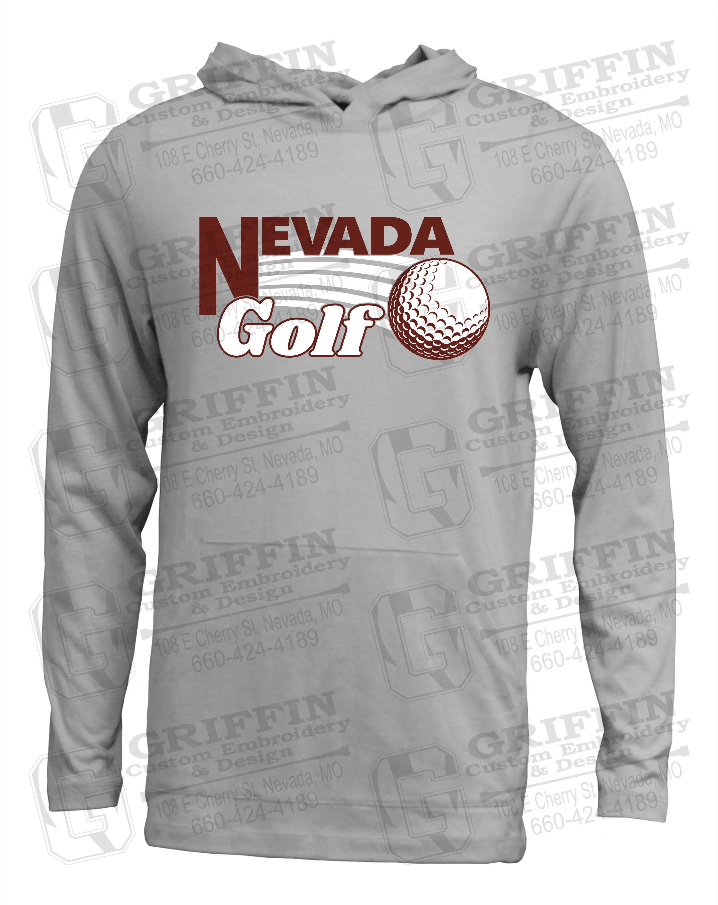 Soft-Tek T-Shirt Hoodie - Golf - Nevada Tigers 21-W