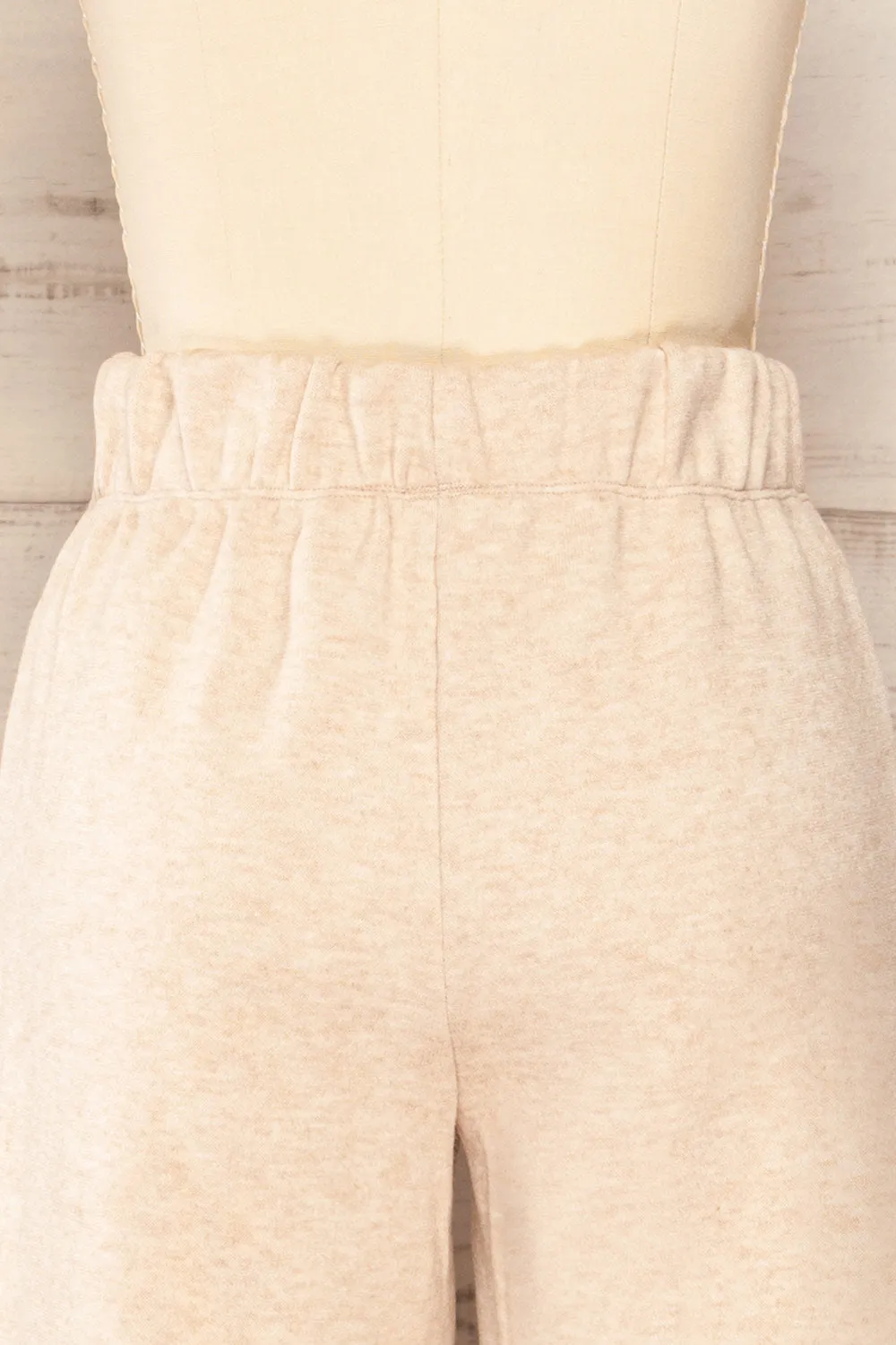 Stela Sand | High-Waisted Wide Leg Lounge Pants