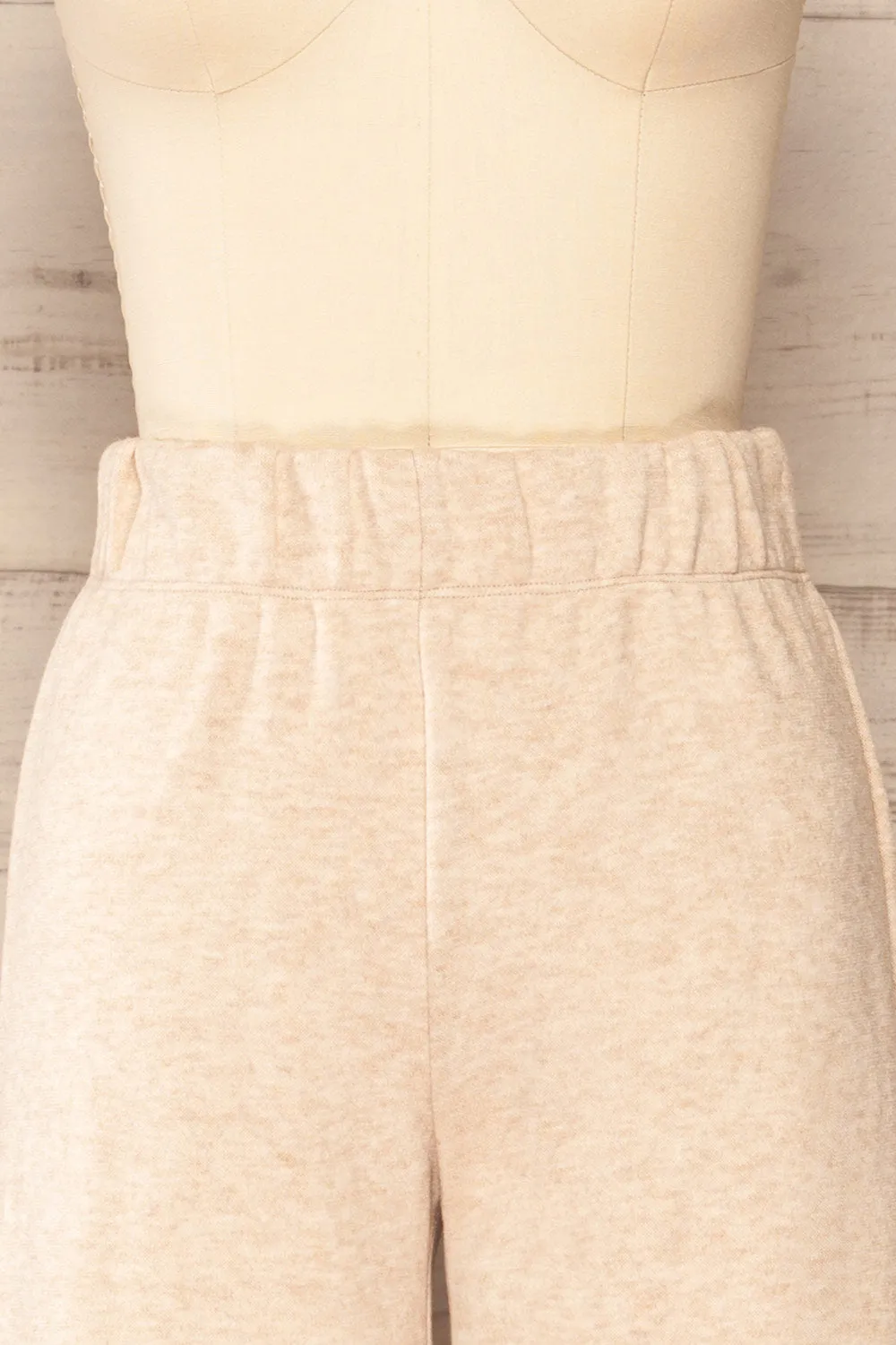 Stela Sand | High-Waisted Wide Leg Lounge Pants