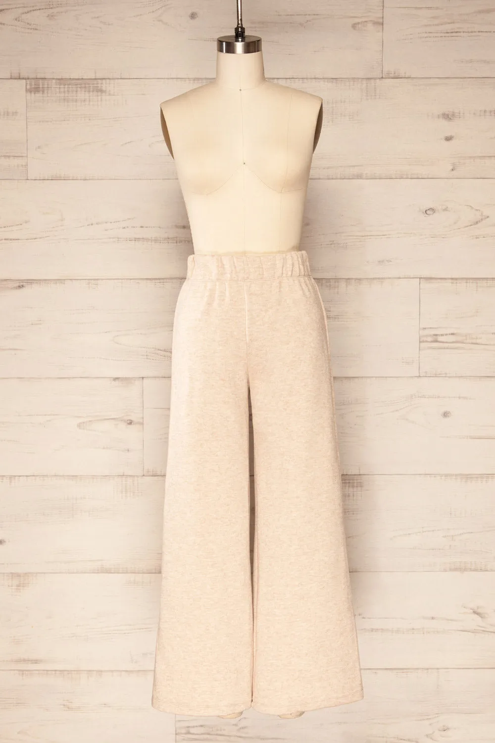 Stela Sand | High-Waisted Wide Leg Lounge Pants