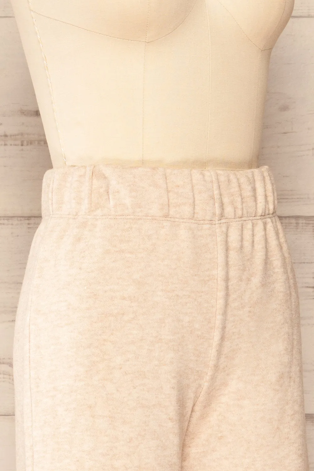 Stela Sand | High-Waisted Wide Leg Lounge Pants