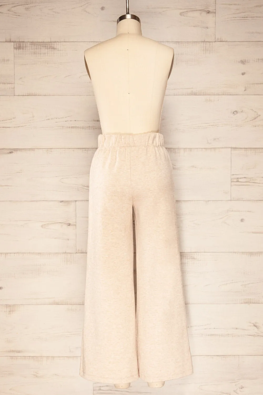 Stela Sand | High-Waisted Wide Leg Lounge Pants