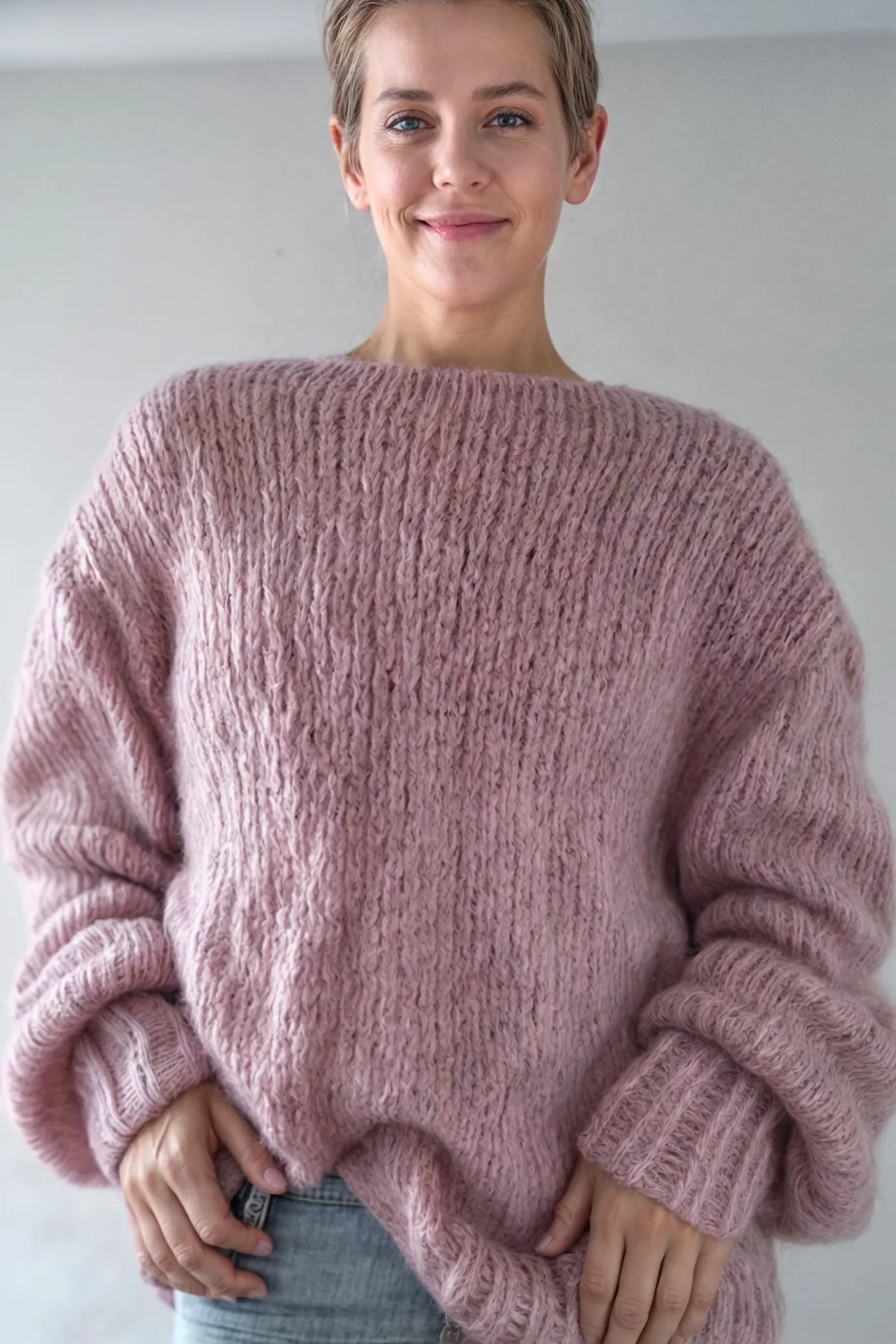 Strickmuster für einen Kuschelpullover aus Ingenua Mohair