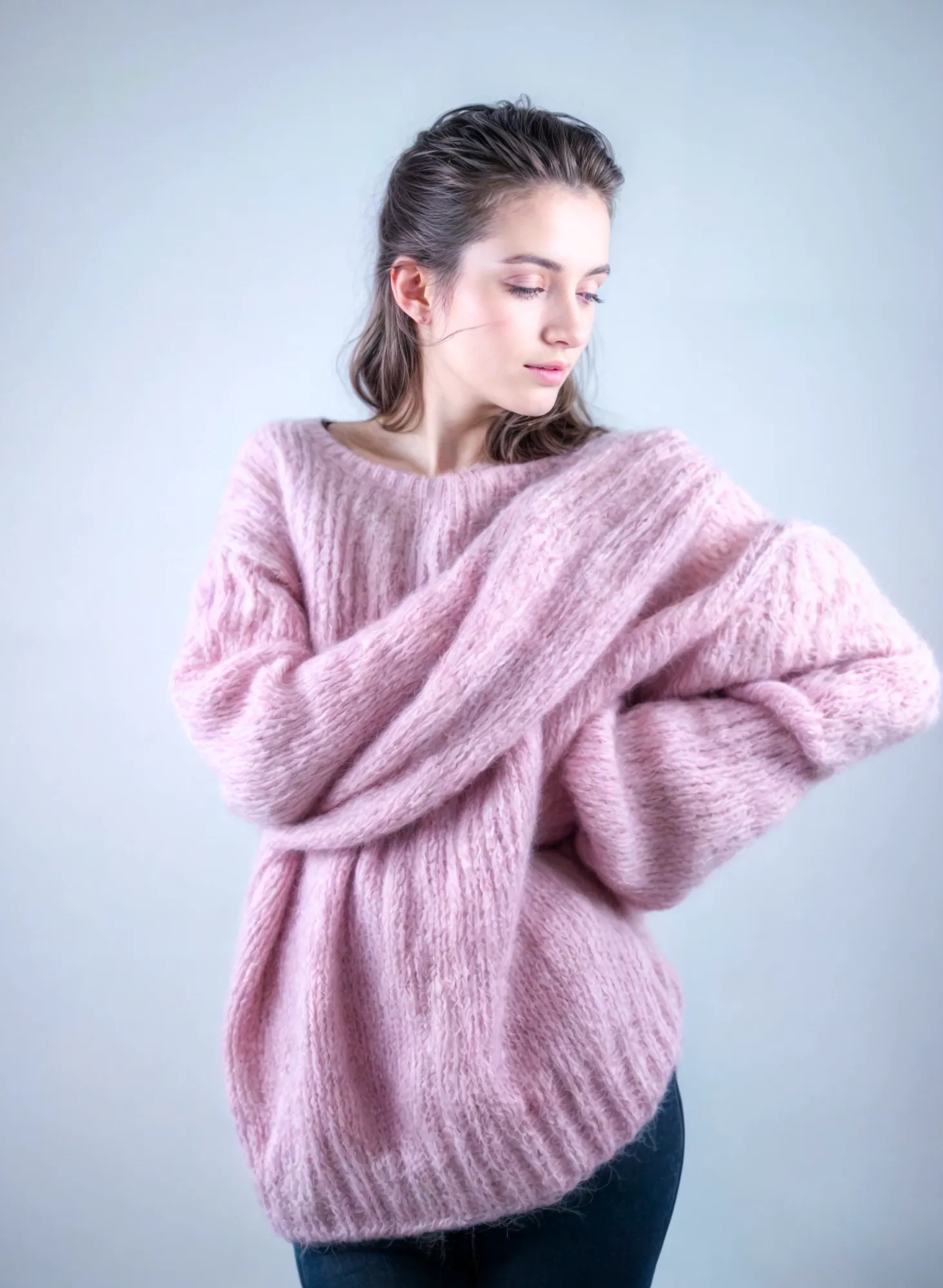 Strickmuster für einen Kuschelpullover aus Ingenua Mohair