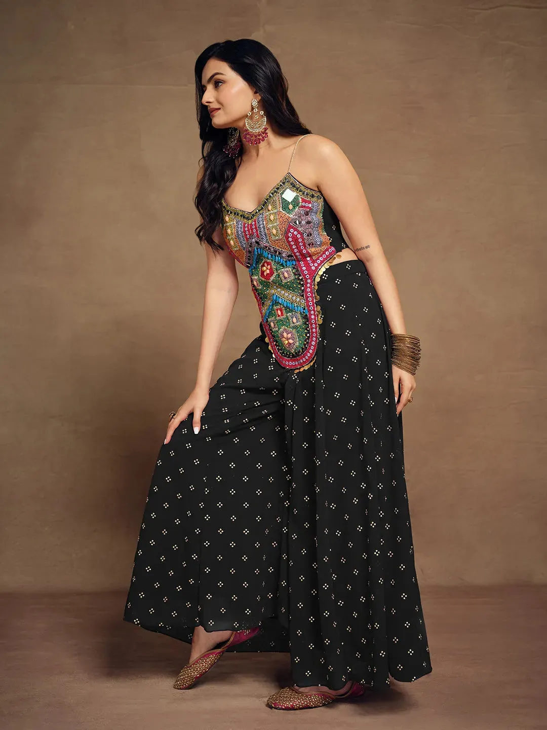 Stylish Ready To Wear Georgette Handwork Embroidered Co-Ord Set