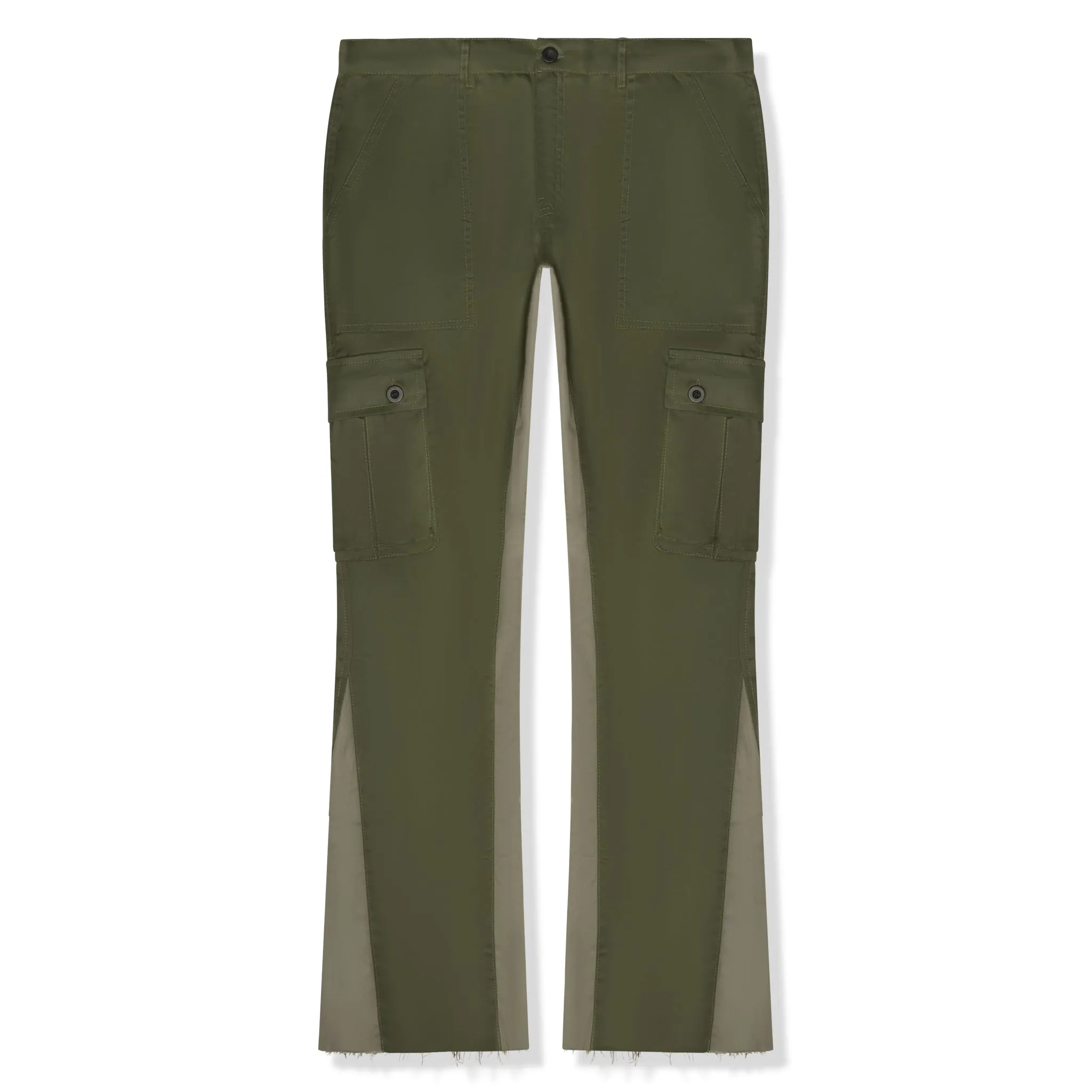 Suavo World Cargo Flare Trousers Khaki