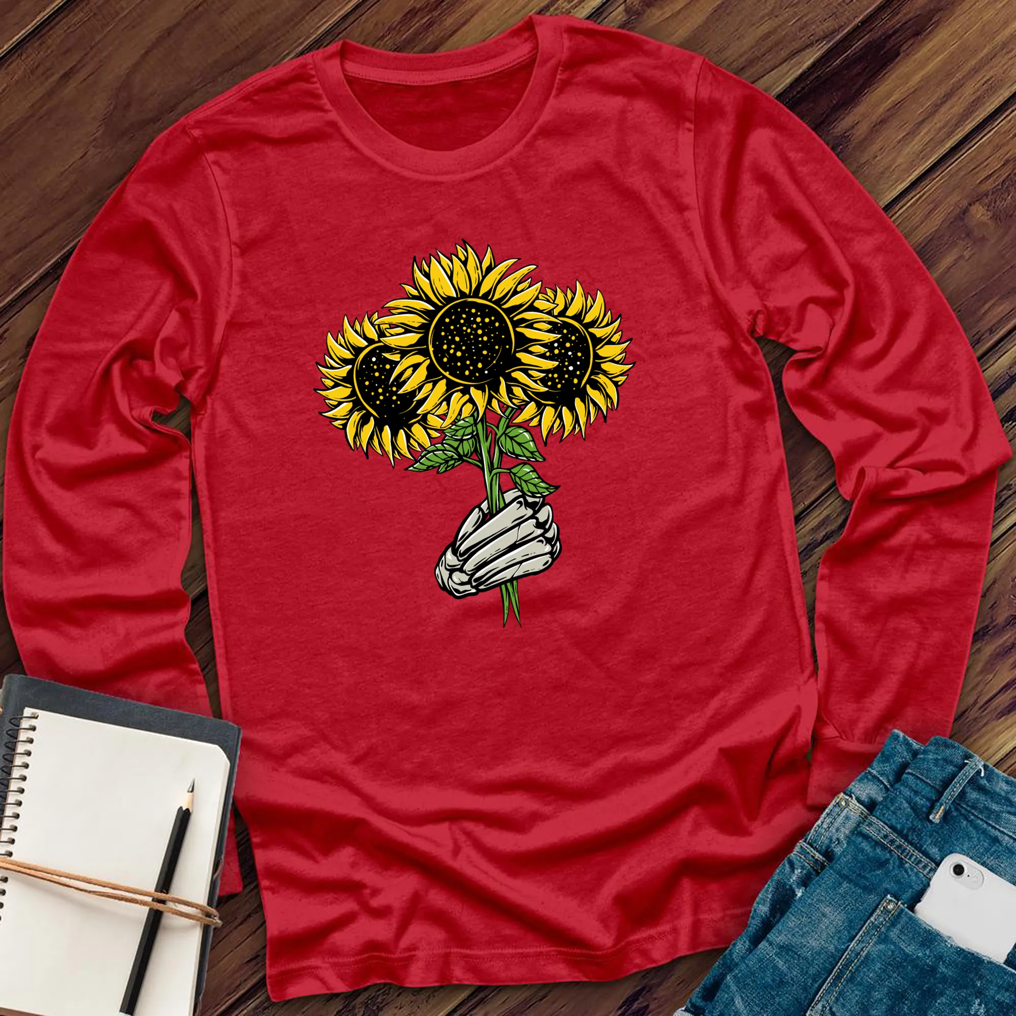 Sunflower Halloween Bouquet Long Sleeve