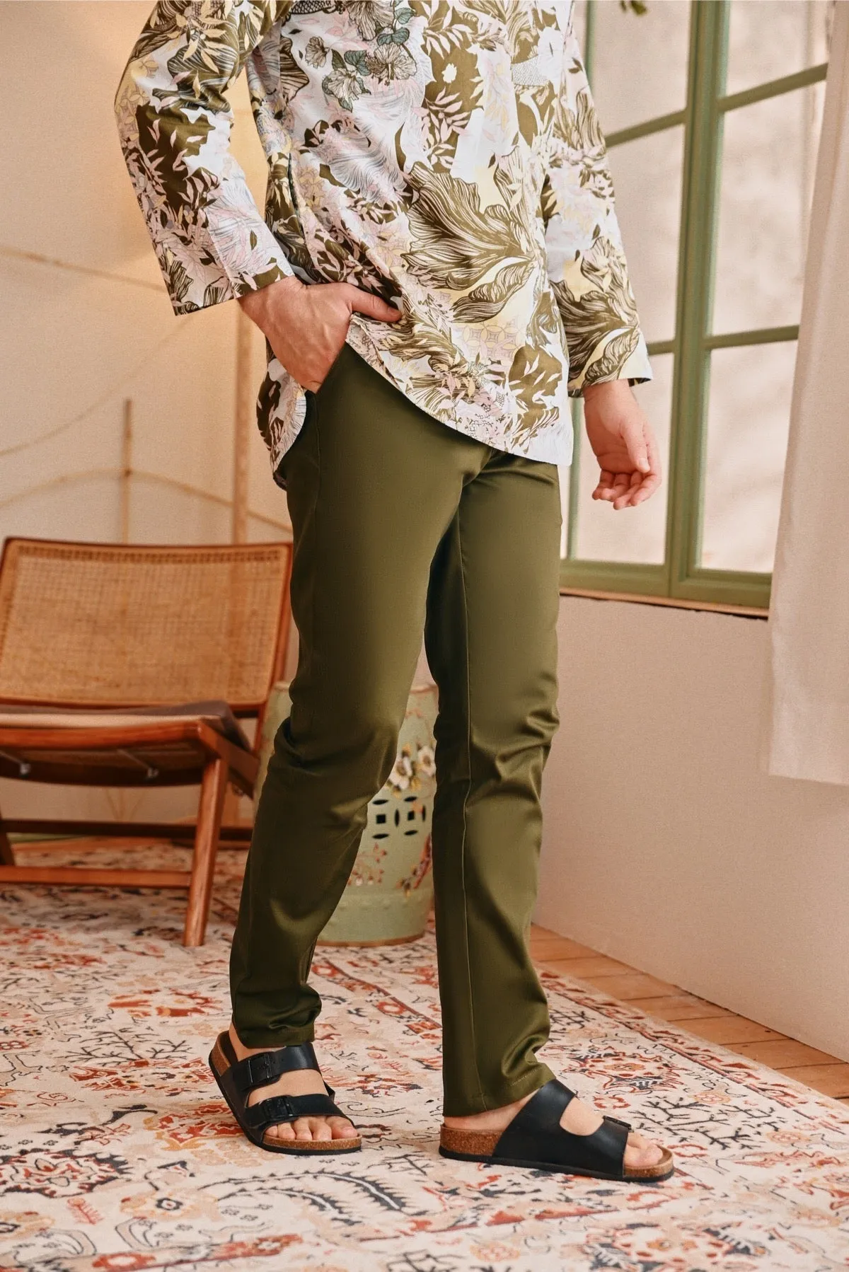 The Perfect Men Slim Fit Pants - Olive