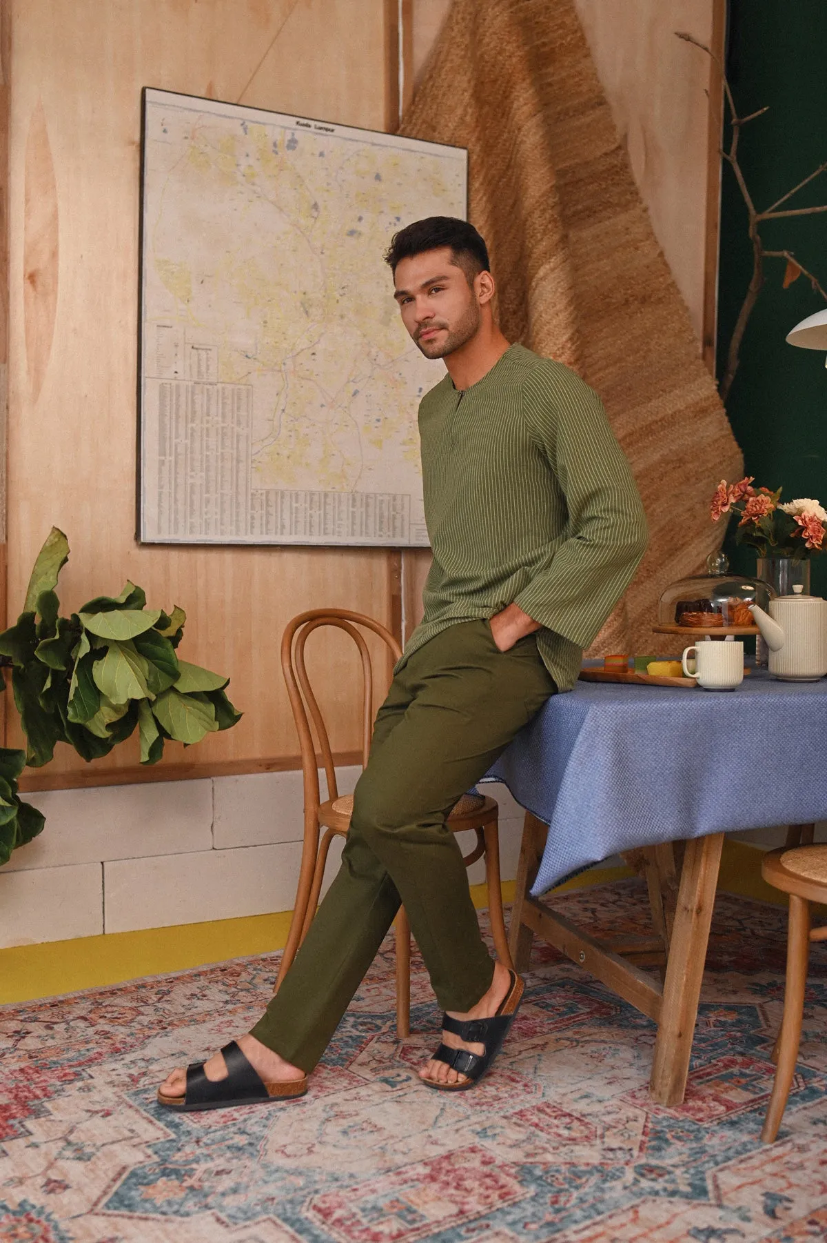 The Perfect Men Slim Fit Pants - Olive