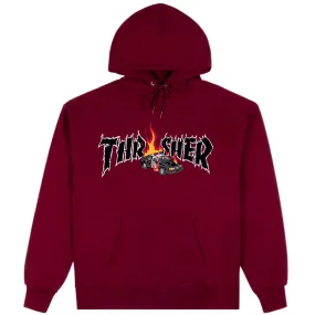 Thrasher Cop Car Hoodie - Maroon