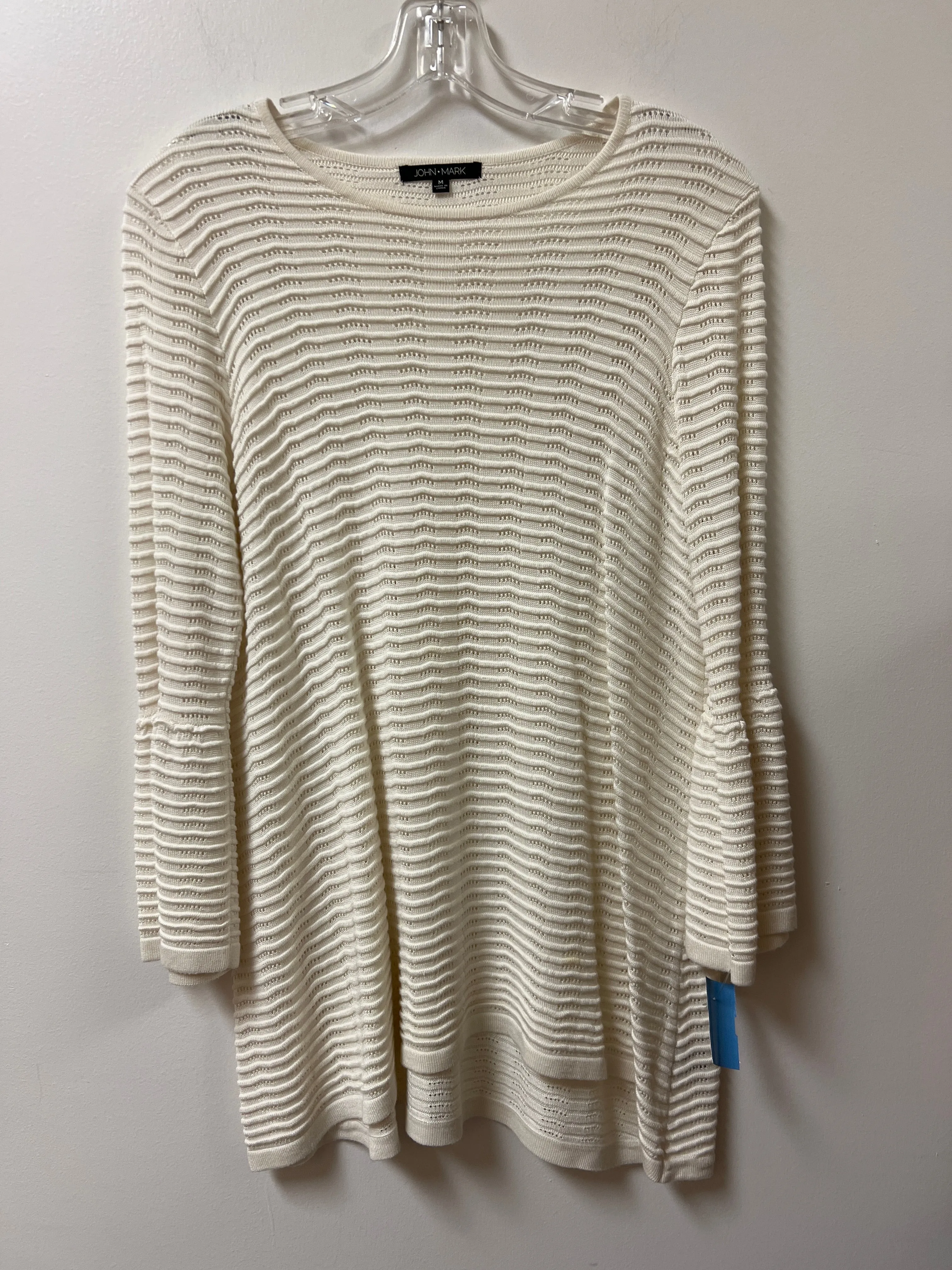 Tunic Long Sleeve By John Mark In Cream, Size: M