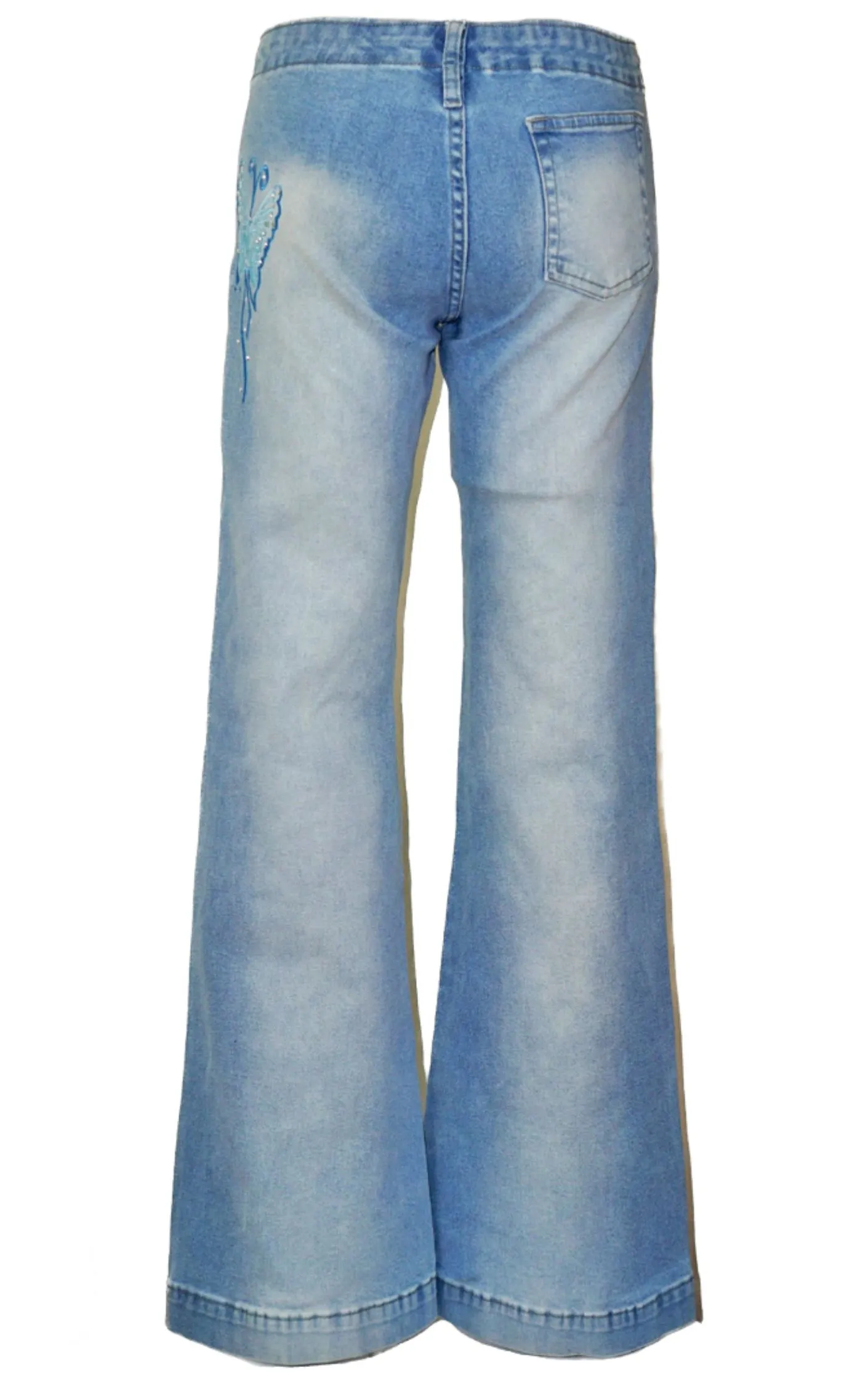 VINTAGE Y2K Butterfly Bootcut Flared Jeans