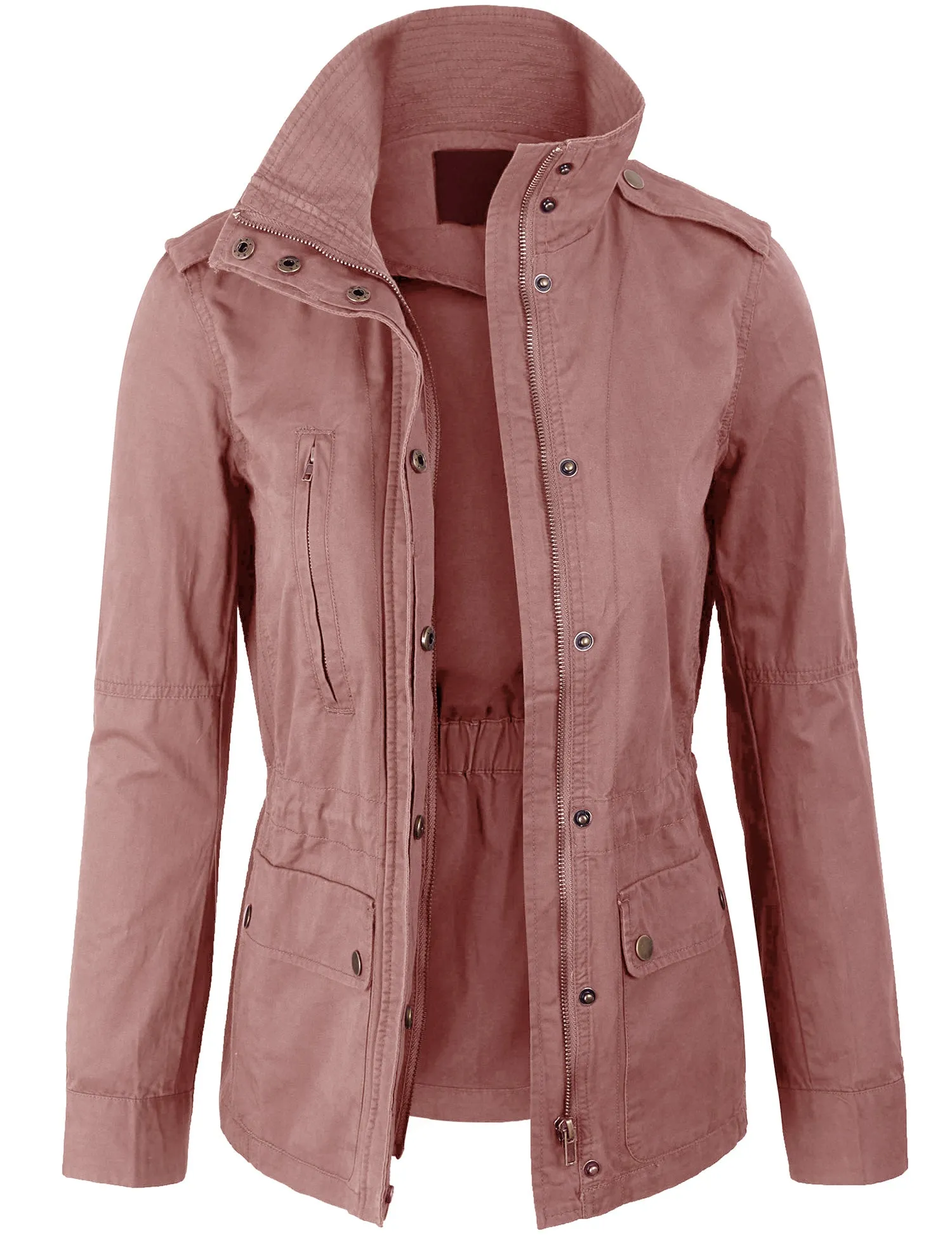 Zip Up Military Anorak Safari Jacket Coat