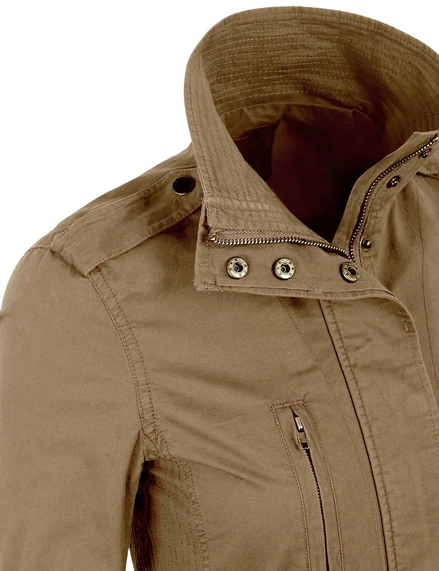 Zip Up Military Anorak Safari Jacket Coat