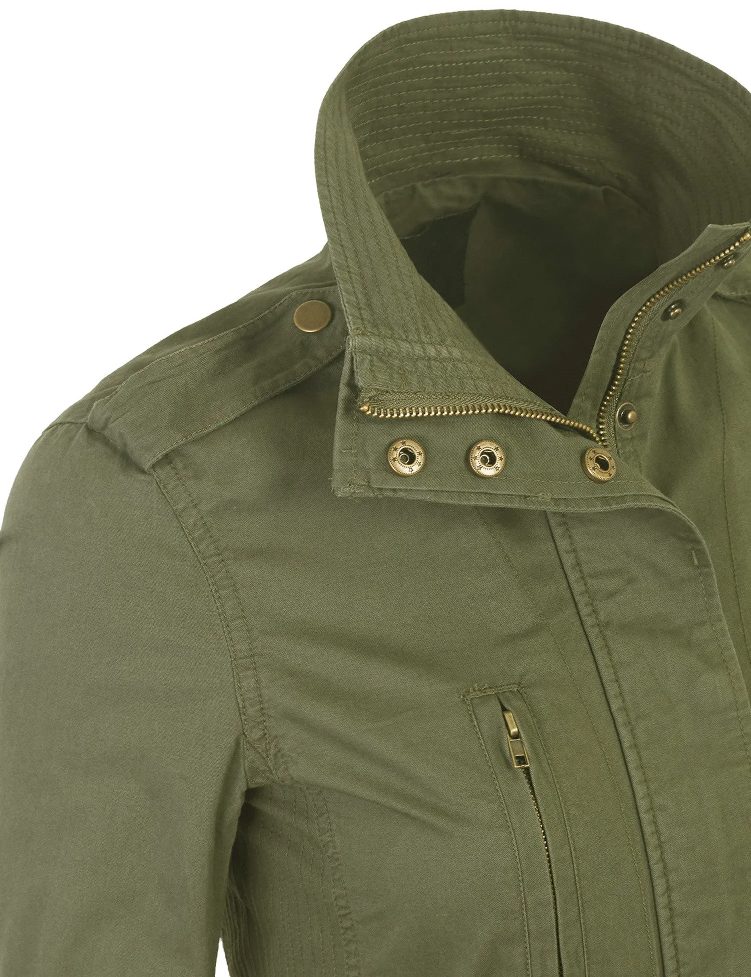 Zip Up Military Anorak Safari Jacket Coat