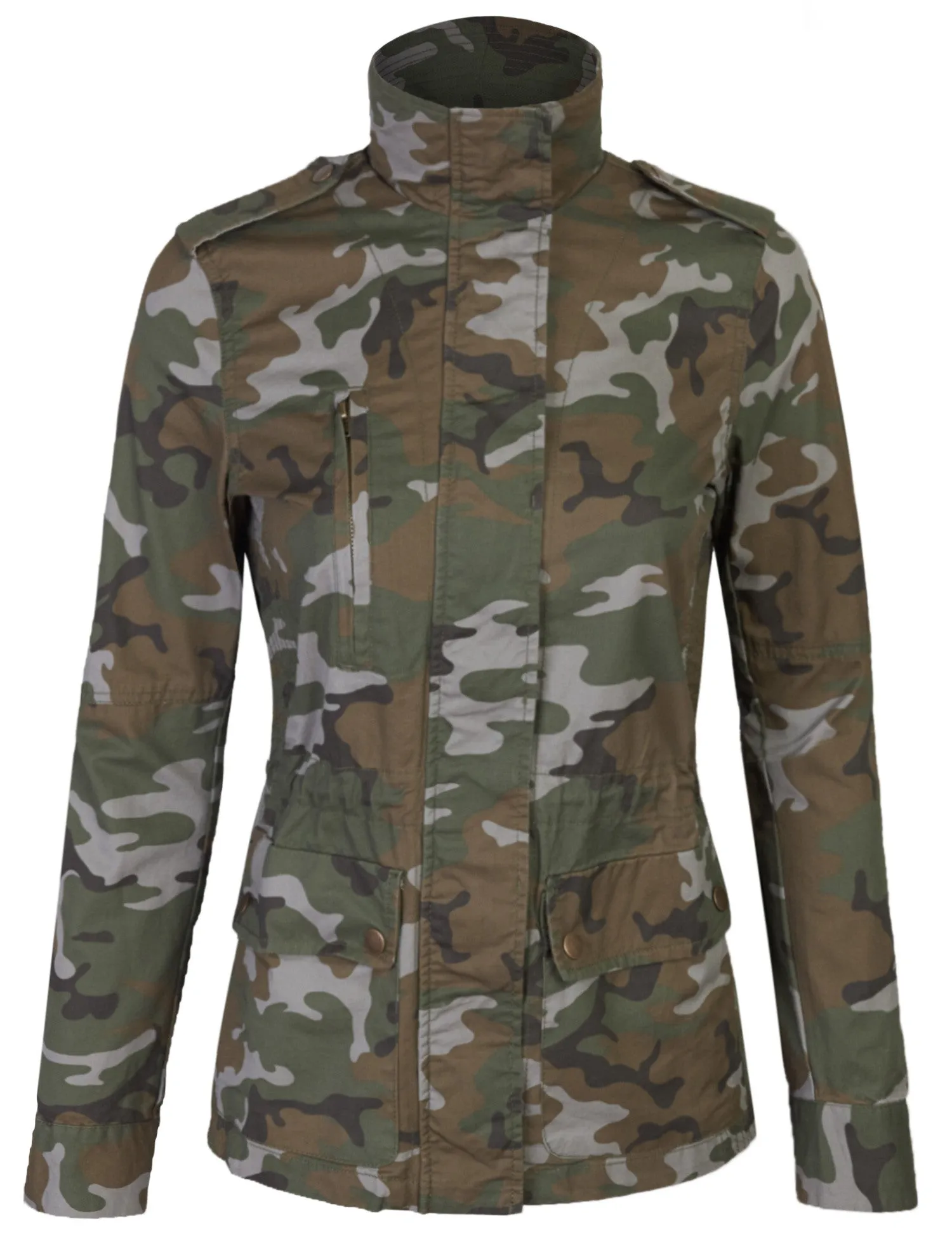 Zip Up Military Anorak Safari Jacket Coat