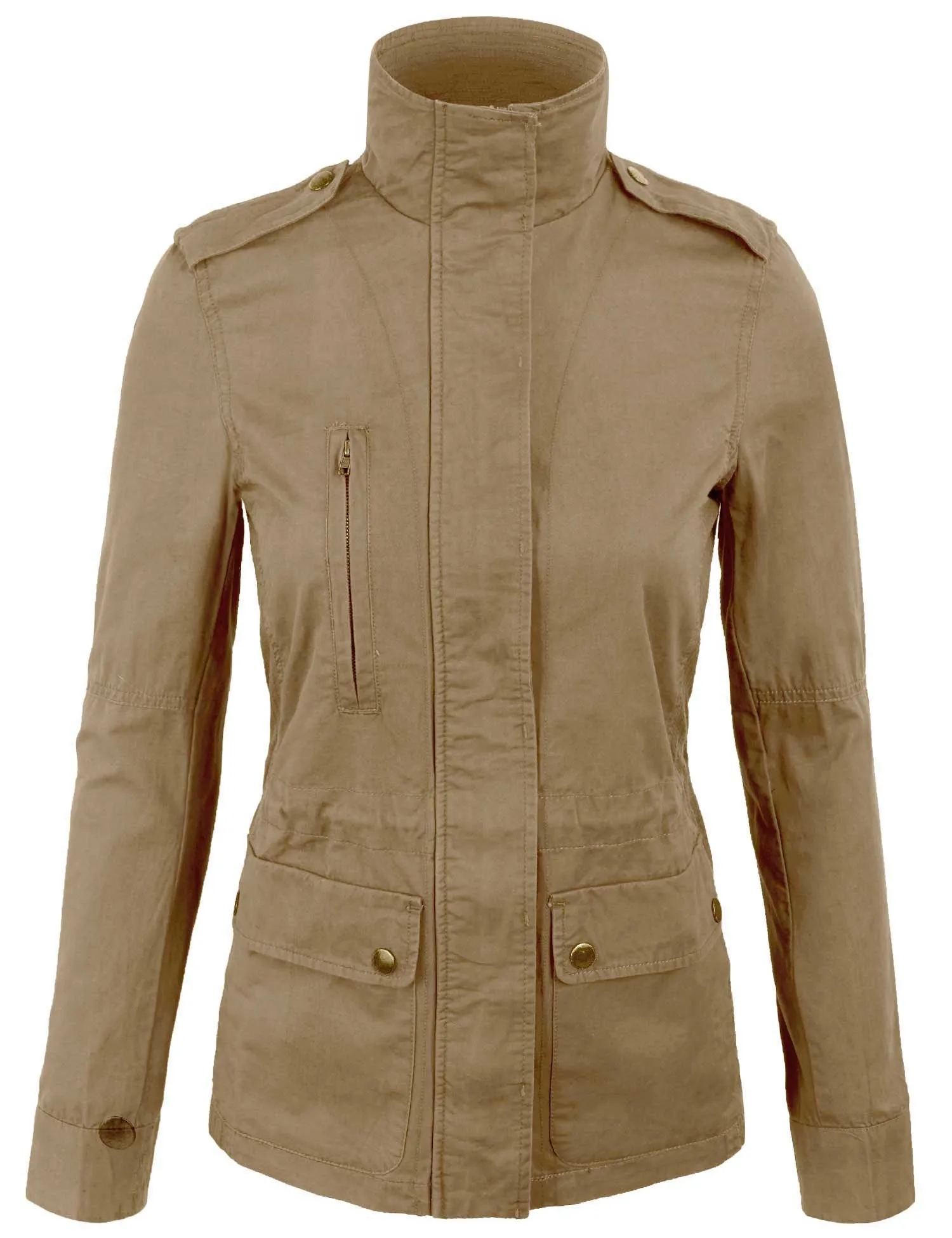 Zip Up Military Anorak Safari Jacket Coat