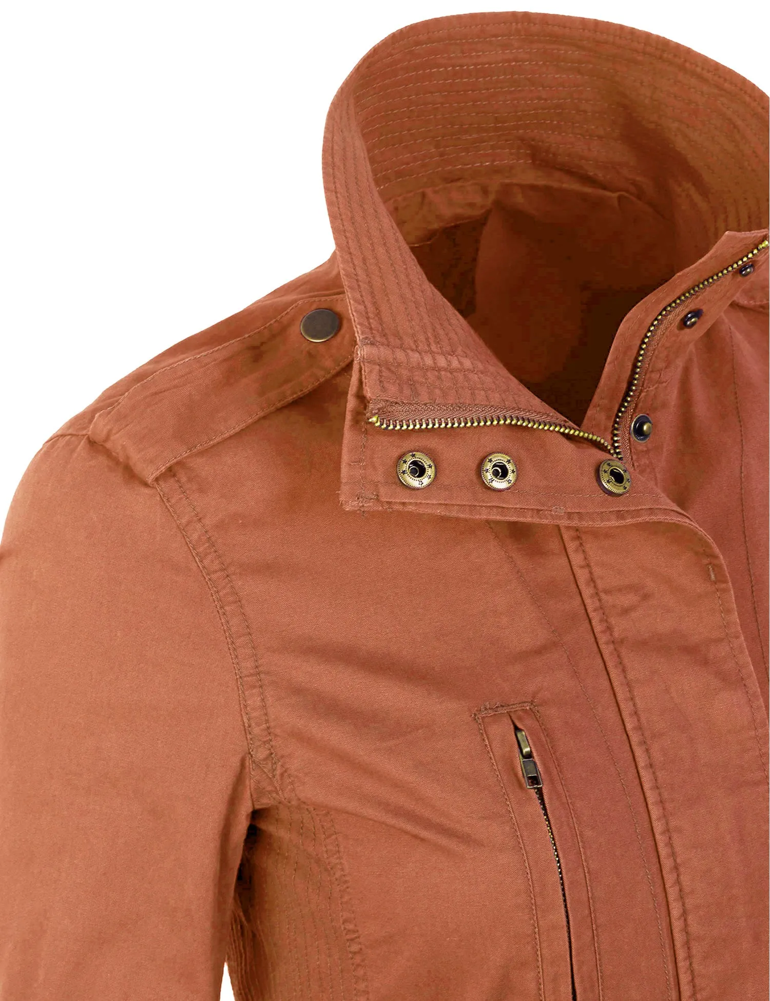 Zip Up Military Anorak Safari Jacket Coat