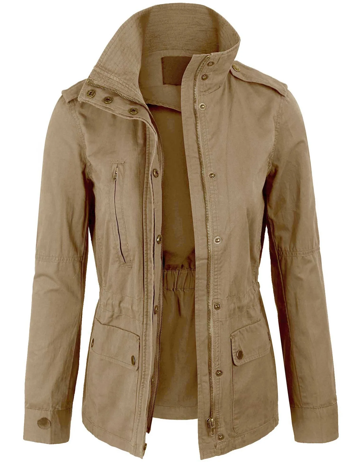 Zip Up Military Anorak Safari Jacket Coat